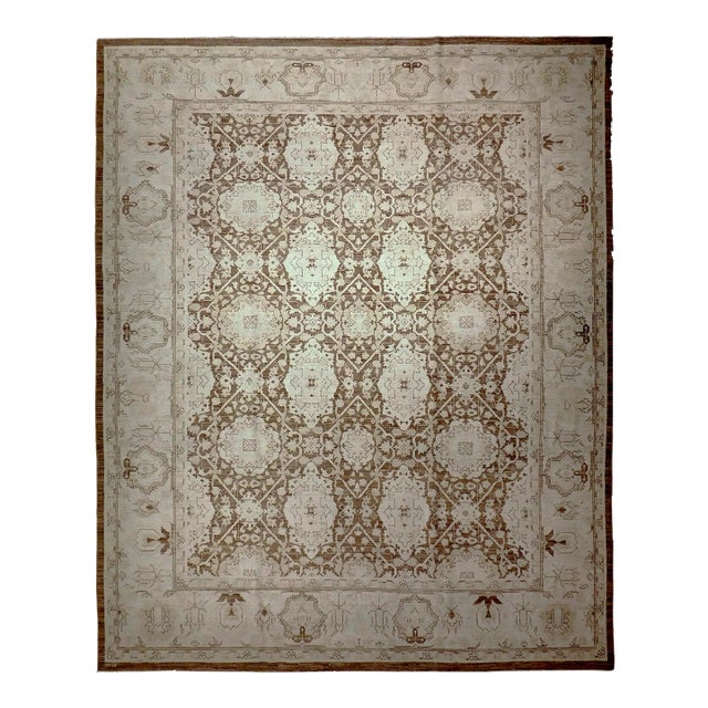 Fine Agra Style Handmade Rug. 8'x 9'8" For Sale