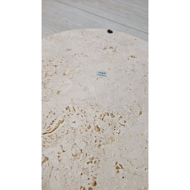 Pocket Emptiers in Turned Travertine from Up & Up, 1970s, Set of 2 For Sale - Image 15 of 18