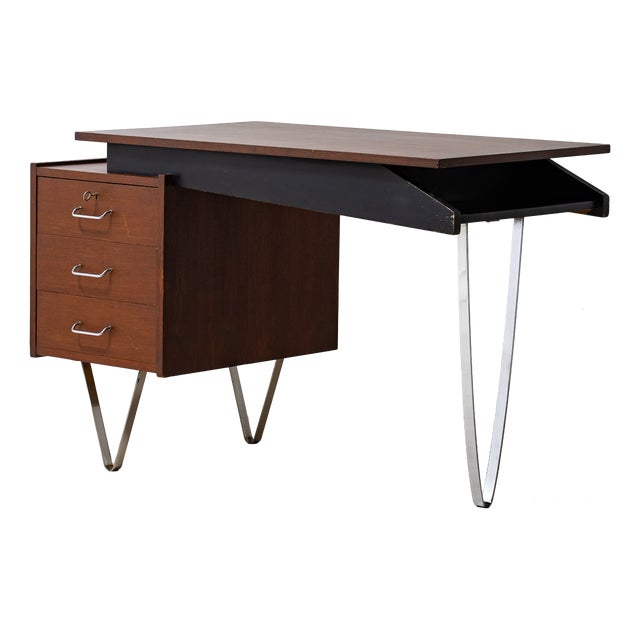 Minimalist Floating Hairpin Desk by Nijkerk, 1950s For Sale