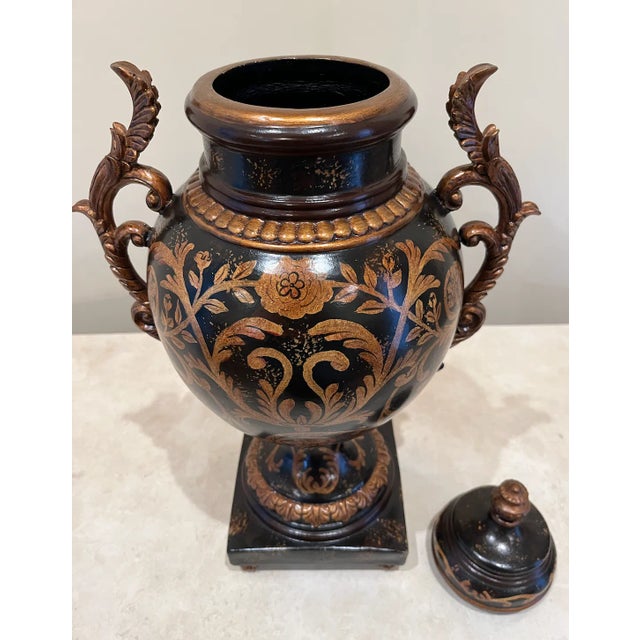 Grecian Style Urn With Lid For Sale - Image 10 of 12