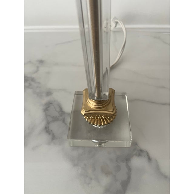 Art Deco 1930s Glass Art Deco Column Lamp For Sale - Image 3 of 8