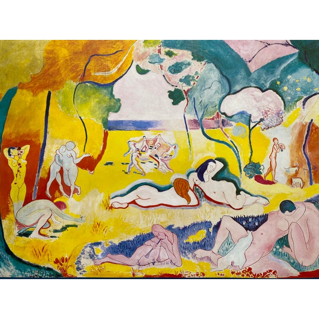Henri Matisse Vintage 1993 Lithograph Print French Modernist Poster " Le Bonheur De Vivre " 1906 For Sale In Kansas City - Image 6 of 10