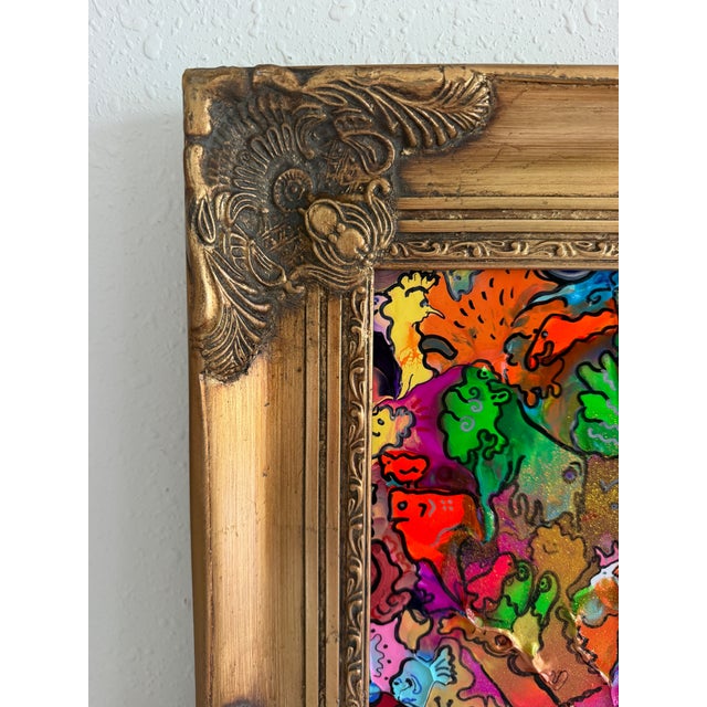 Paint Original Abstract Painting Serg Graff "Beautiful Chaos" Surreal Fantasy, Coa For Sale - Image 7 of 10