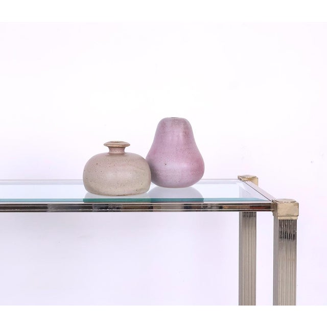 1970s Vintage Glass and Metal Console Table by Pierre Vandel, 1970s For Sale - Image 5 of 12