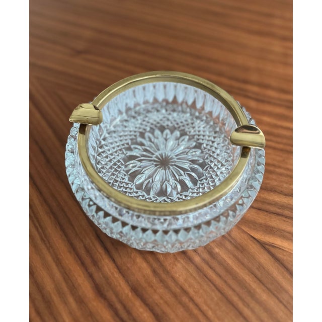 Mid 20th Century Mid-Century French Cut Crystal Ashtray For Sale - Image 5 of 11
