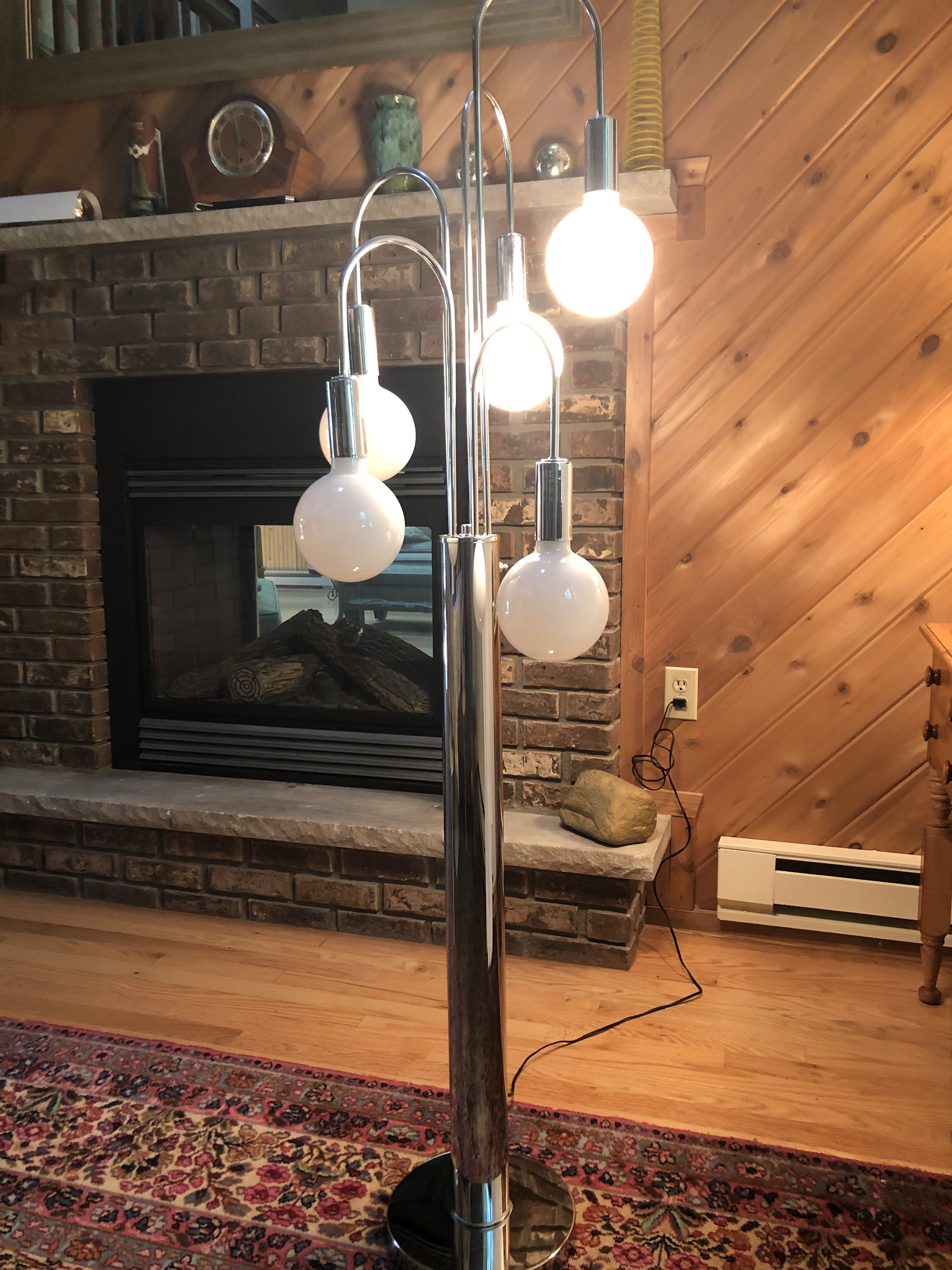 mid century chrome lamp