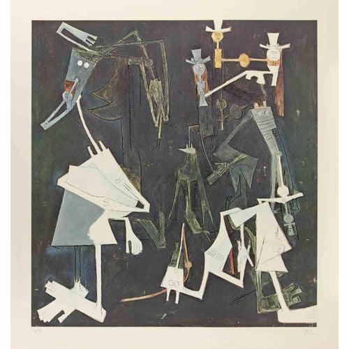 Untitled is a modern artwork realized by Wifredo Lam after one of his paintings in 1970s. Colored lithograph on paper....