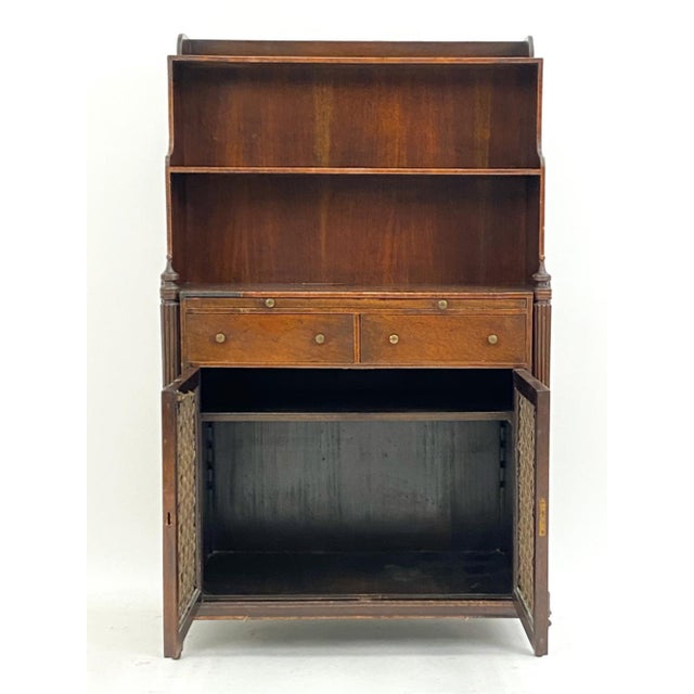 English Antique English Mahogany Server Chiffonier Display Cabinet For Sale - Image 3 of 13