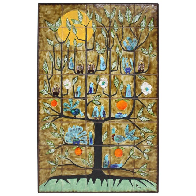 Hand Painted Ceramic Art by Knud Michel, 1960s For Sale - Image 8 of 8