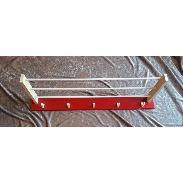 Wood Vintage Wall-Mounted Coat Rack, 1970s For Sale - Image 7 of 7