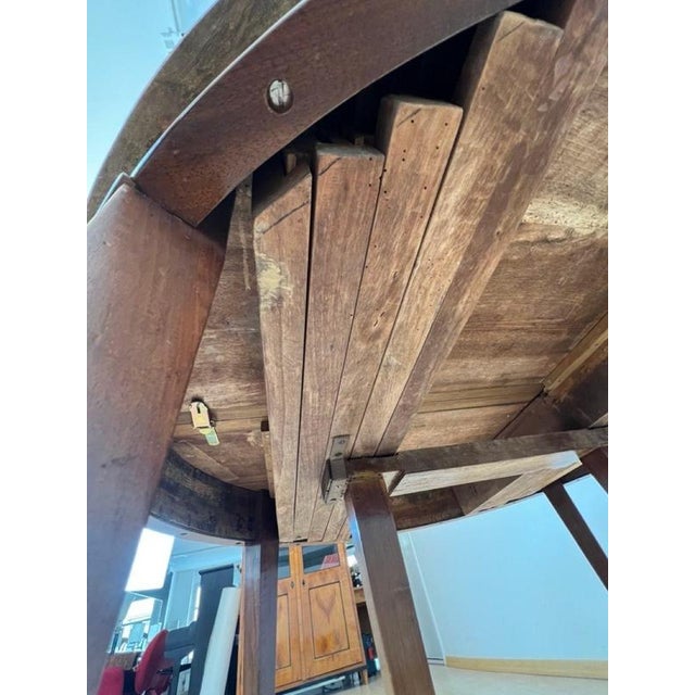 Swiss Biedermeier Extendable Dining Table in Walnut and Brass, 1820s For Sale - Image 10 of 18