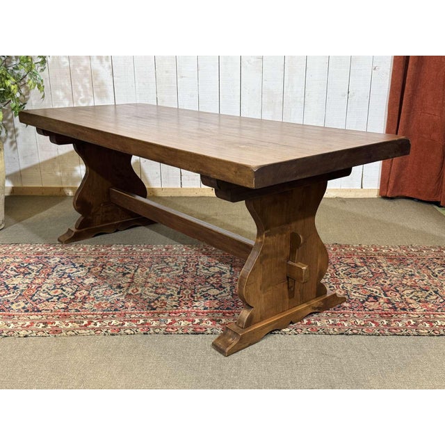 Vintage Mahogany Monastery Table, 1970s For Sale - Image 13 of 18