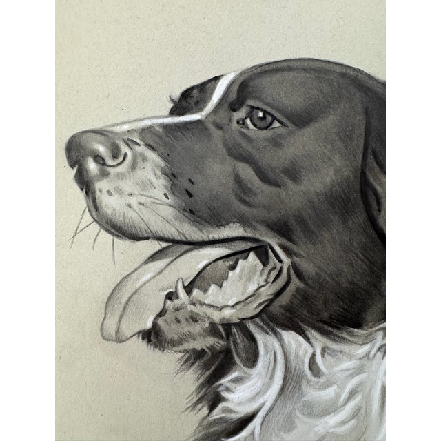 Original graphite pencil drawing by American artist and illustrator Theodore E. Schrock (1879–1952), depicting a side-...