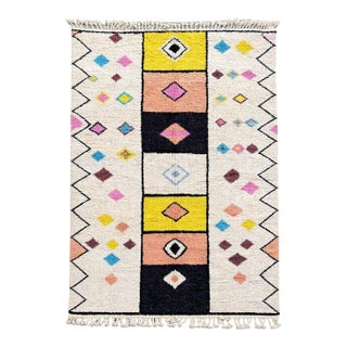 Stunning Moroccan Colorful Berber Rug For Sale