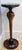 English Vintage Baluster Turned Wood Pedestal Accent Table With Gray Marble Top For Sale - Image 3 of 10