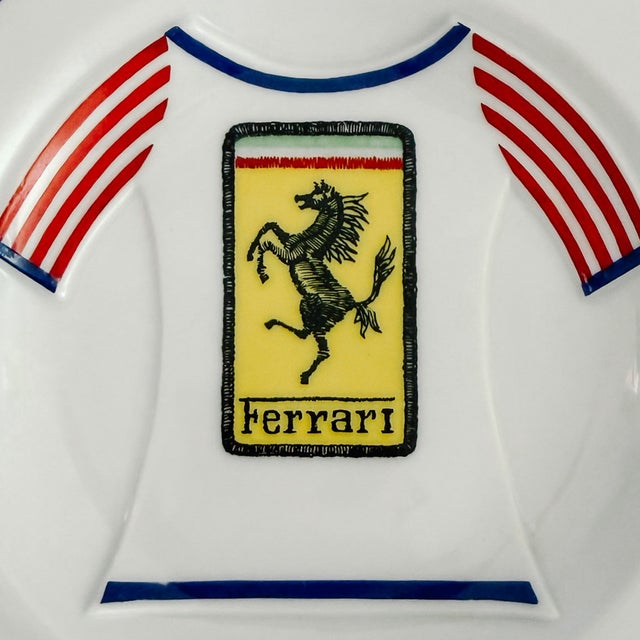 Italian Vintage Italian Porcelain Ferrari Cavallino Rampante Ashtray / Valet Tray For Sale - Image 3 of 5