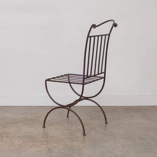 1940s French Iron Dining Chairs, Set of 4 For Sale In Los Angeles - Image 6 of 16
