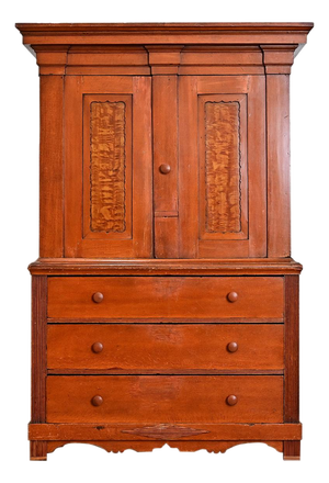 Swedish 18th Century Painted Linen Press