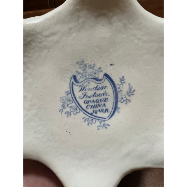 Antique English Staffordshire Blue Transfer Decorated Sauce Tureen “Windsor Festoon” For Sale - Image 12 of 12