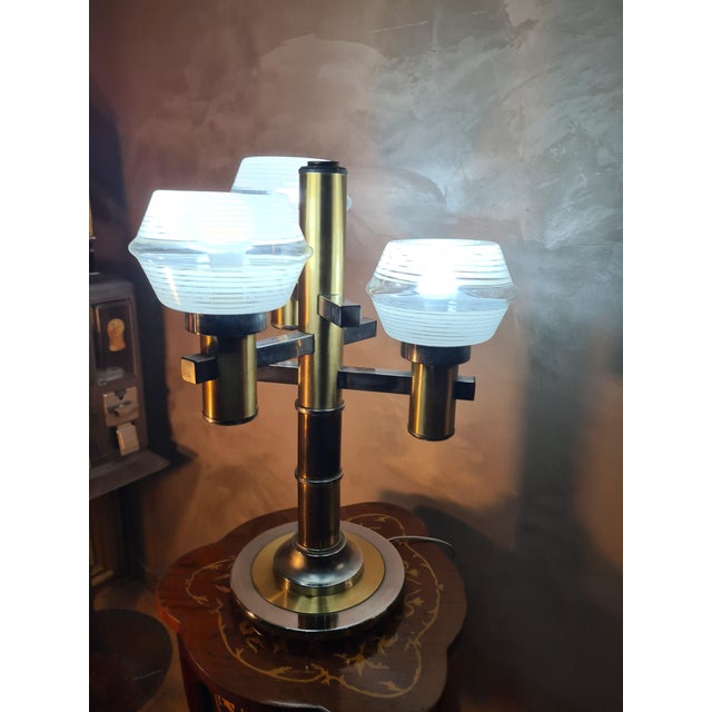 Space Age Table Lamp in Chrome Steel, 1975, in Very Good conditions. Designed 1970 to 1979 European Plug (up to 250V).The...