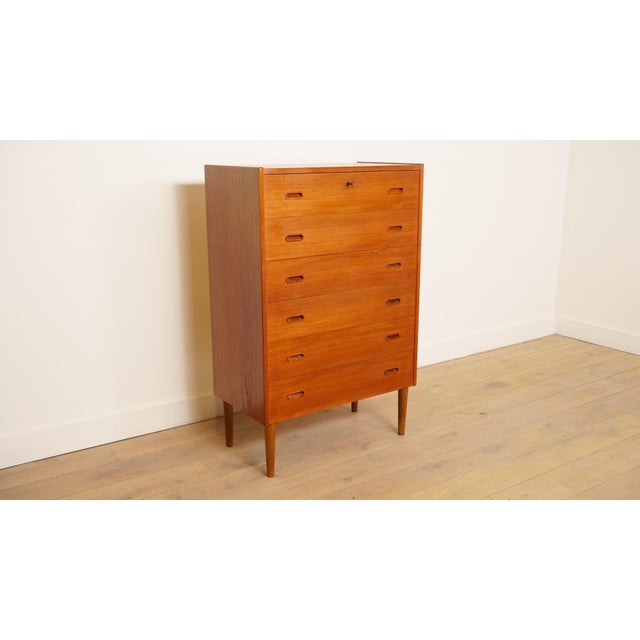 Vintage Danish Teak Chest of Drawers For Sale - Image 4 of 14