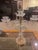 Glass Vintage Glass Candelabra Crystal Clear Mid Century Candle Light Holder For Sale - Image 7 of 10
