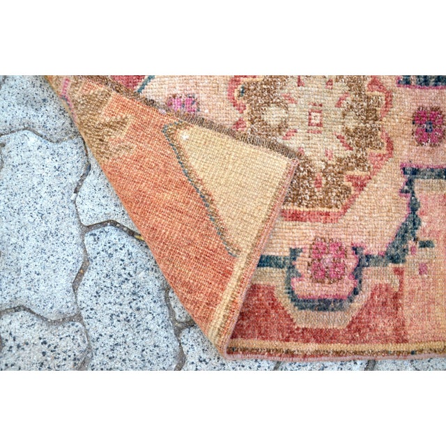 1960s 1960s Vintage Wool Hand Knotted Rug For Sale - Image 5 of 6