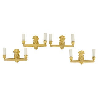 Wall Sconces in Bronze from Maison Baguès, 1900, Set of 4 For Sale