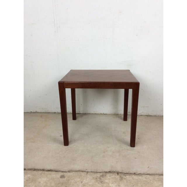 Wood Danish Modern Rectangular Teak End Table For Sale - Image 7 of 12