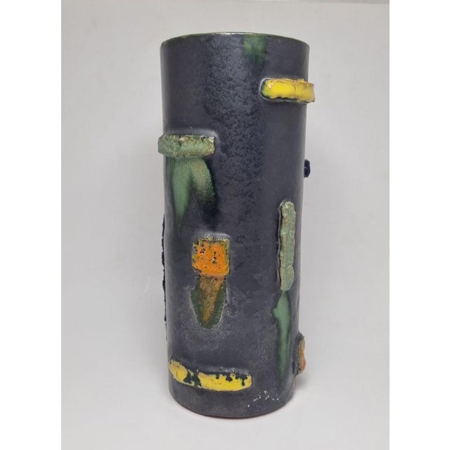 Ceramic Vase with Geometric Decoration, 1960s For Sale - Image 3 of 14