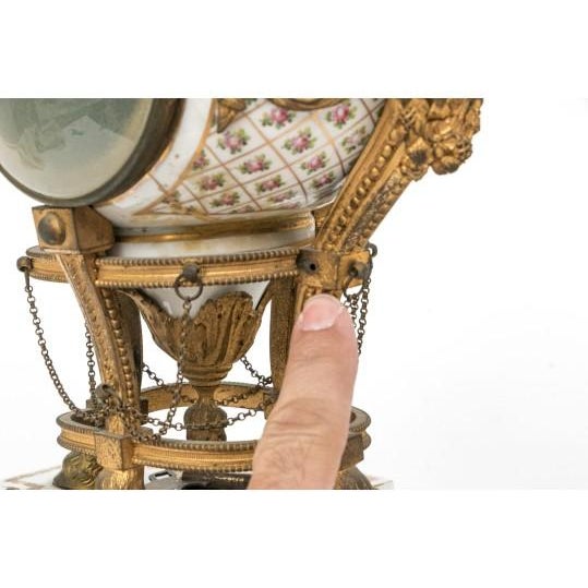 19th C. French Louis XVI Sèvres-Style Porcelain & Ormolu Mantel Clock, Signed Theodore B. Starr Ny For Sale - Image 12 of 18