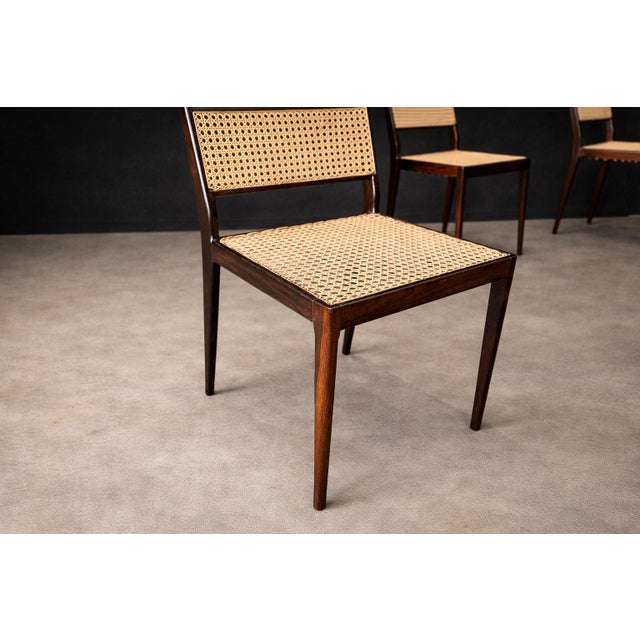 Set of Eight “MT 552” Dining Chairs in Rosewood by Geraldo de Barros for Unilabor, Brazil, 1950s - Lot 622-806A For Sale - Image 10 of 15