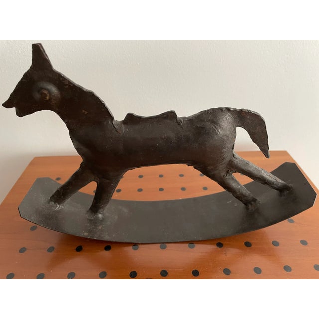 Antique White Early 20th Century Toy Rocking Horses, Set of 4 For Sale - Image 8 of 9