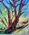 Sky Blue Large 48" × 48" Original Expressionist Tree Painting, 1998, Vibrant Colorful For Sale - Image 8 of 18