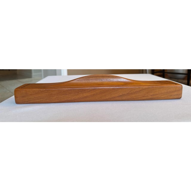 Mid 20th Century Vintage Danish Organic Modern Teak Wood Decorative Box For Sale - Image 5 of 11