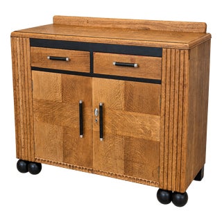 Art Deco Oak Sideboard, 1930s For Sale