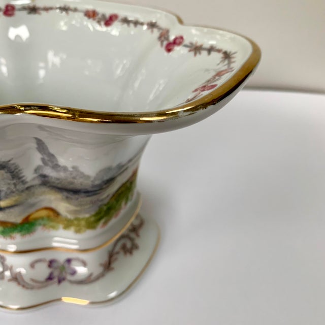 Early 20th Century Dresden Hand Painted Porcelain Jardinière With Exotic Figural Scenes For Sale - Image 18 of 18