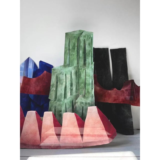 Velvet Realities Green Wall Sculpture by Sven Jansse For Sale - Image 10 of 11