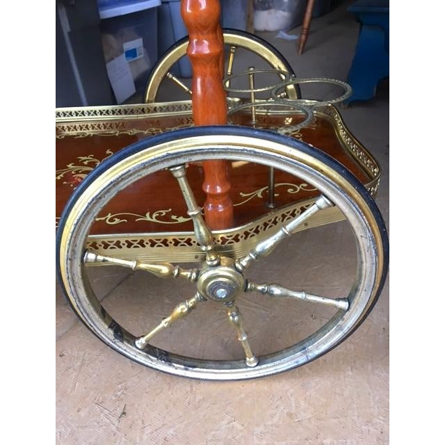 Hollywood Regency Mid 20th Century Italian or Hollywood Regency Style Bar Cart For Sale - Image 3 of 14