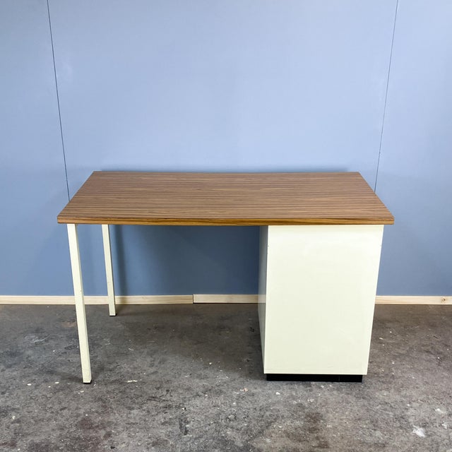 Vintage Doctors Desk in Lacquered Metal and Chipboard, 1970s For Sale - Image 11 of 12
