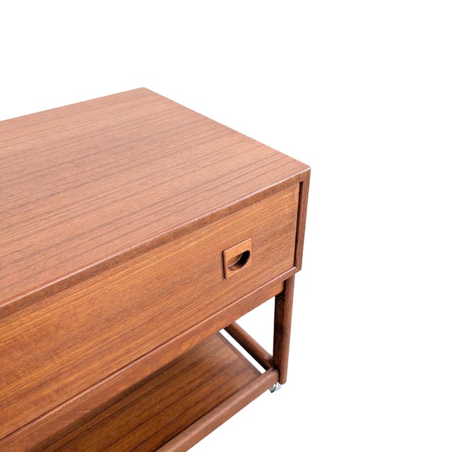 Brown Mid-Century Side Table by Erik Brouer for Brouer Mobelfabrik, 1960s For Sale - Image 8 of 10