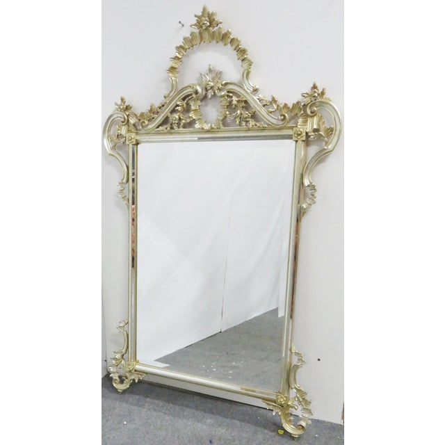 Ethan Allen Italian Silver & Gold Gilt Mirror Chairish