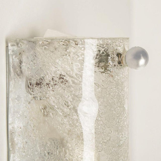 Ice Glass Wall Light Fixture from Hillebrand, Germany, 1960s For Sale - Image 13 of 18