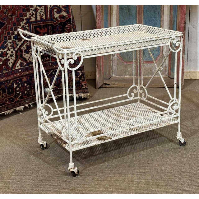 Vintage Serving Cart in Wrought Iron, 1950s For Sale - Image 13 of 16
