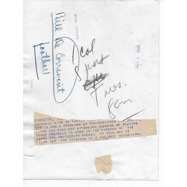 1938 Sigma Chi Football Player Photograph For Sale - Image 4 of 4