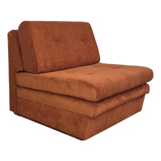 Space Age Fold Out Extendable Lounge Chair, 1970s For Sale