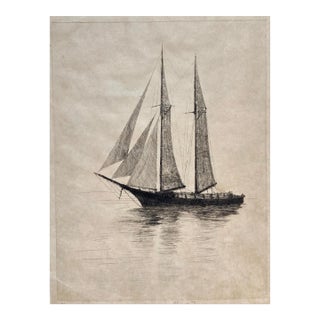 1930s Herbert Thoms Nautical Ethcing For Sale
