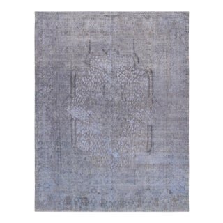 Vintage Overdye Purple/Grey Rug, 9' 5" X 12' 6" For Sale
