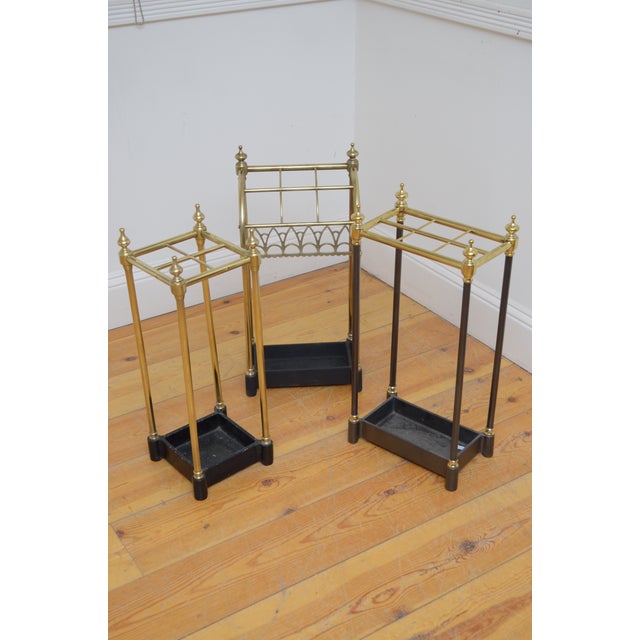 Metal Art Nouveau French Umbrella Stand in Cast Iron with White Enamel Finish, 1900 For Sale - Image 7 of 8