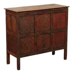 19th Century Tibetan Hand Painted Cabinet